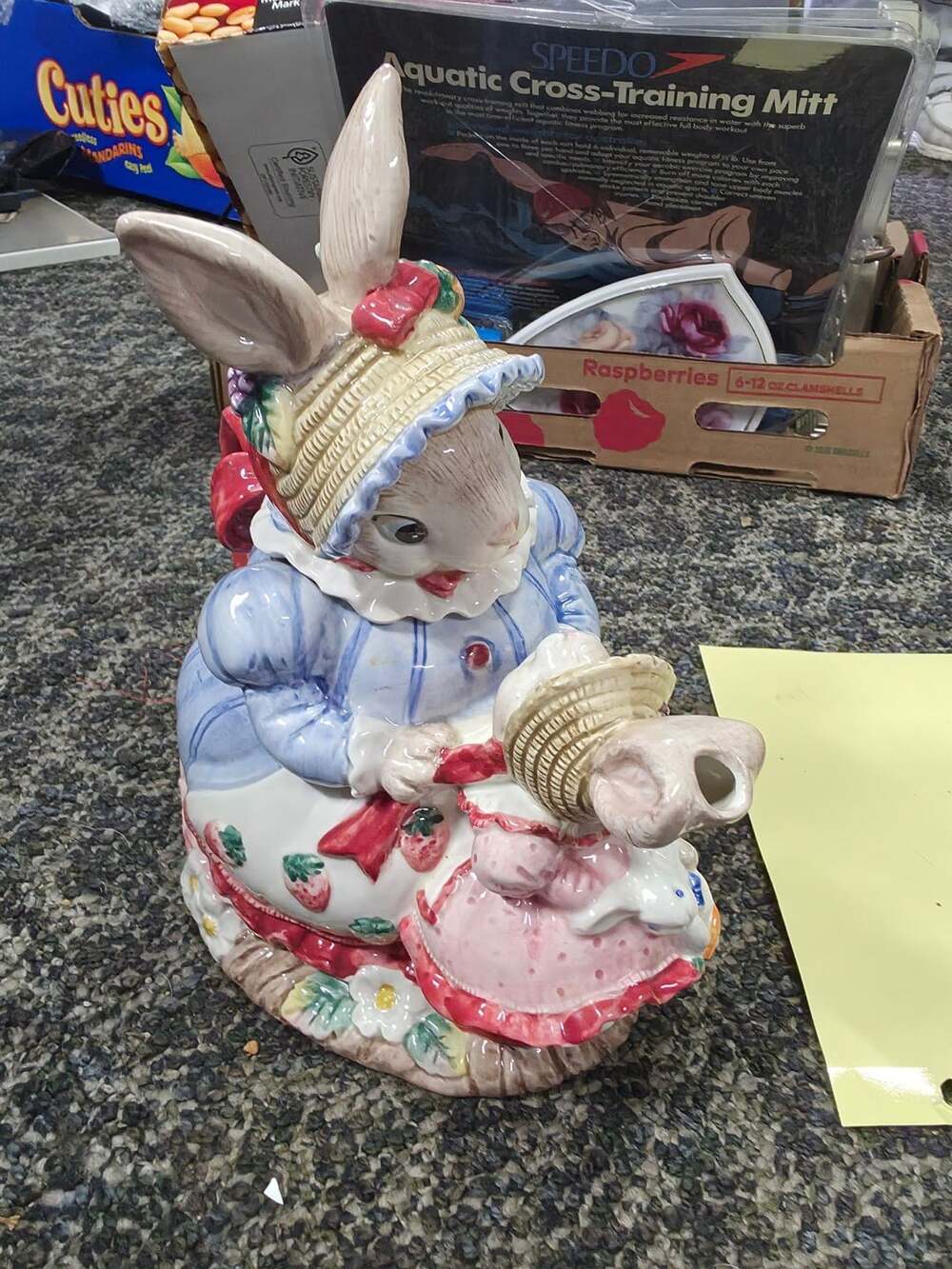 Fitz And Floyd 1992 Mother Rabbit And Baby Teapot